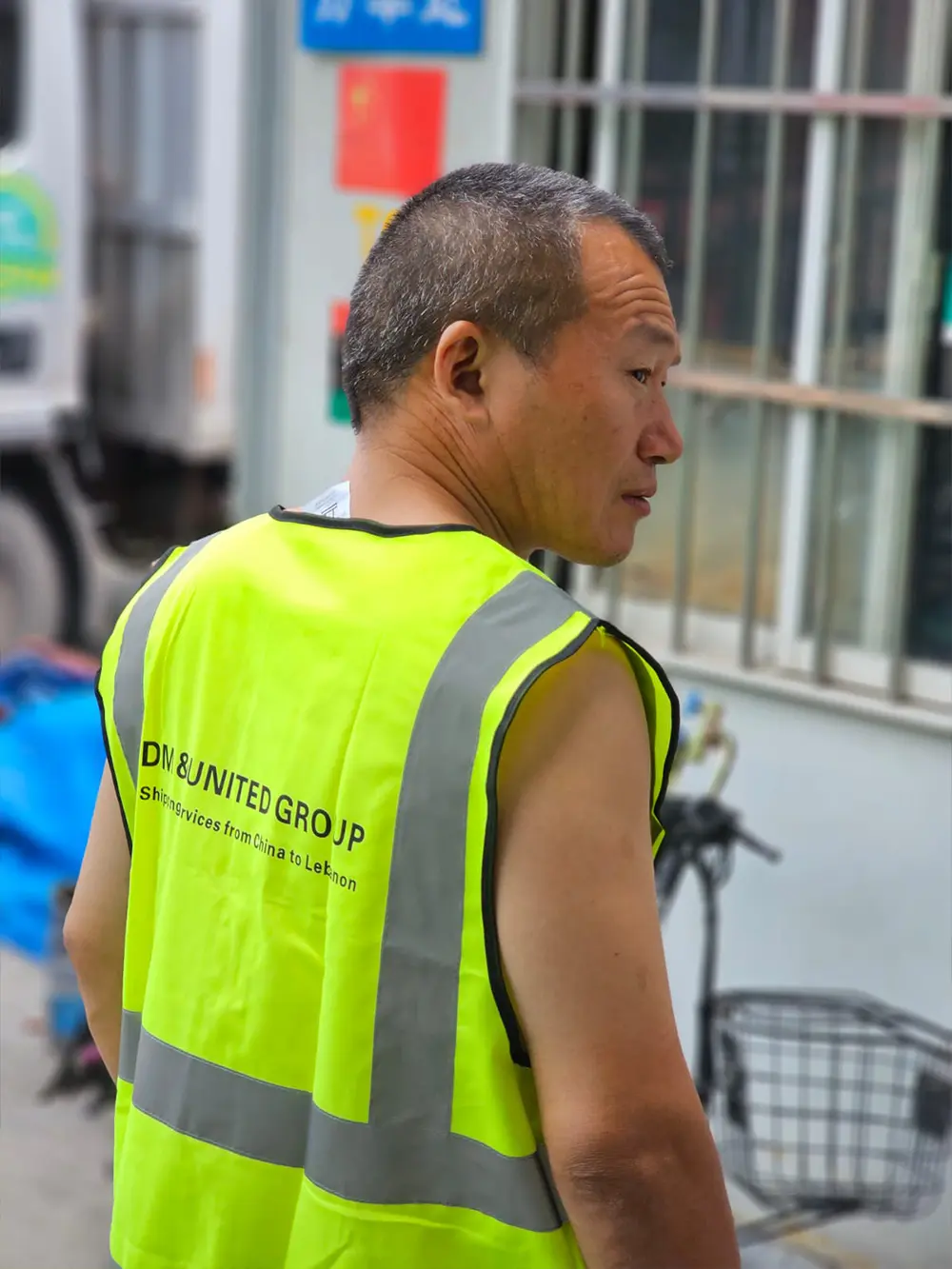 Chinese man while working for UG Shipping